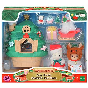 Sylvanian Families Casa Árvore Natal Bebê Mamãe Noel Epoch