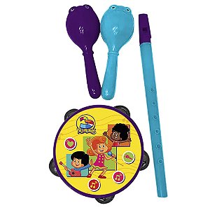 Kit Maracas Flauta e Pandeiro 3 Palavrinhas Yes Toys