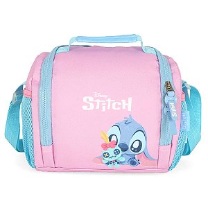 Lancheira Escolar Térmica Stitch Rosa Luxcel