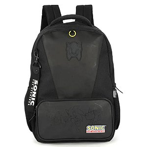 Mochila Sonic Preta Sem Rodinha Luxcel