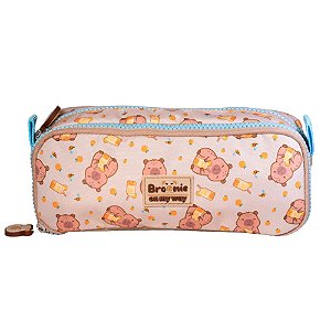 Estojo Simples College Capivara Brownie 15866 Xeryus