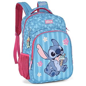 Mochila Sem Rodinha Stitch Bolsos Pink Disney Luxcel