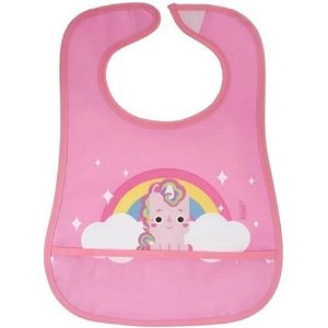 Babador Plástico Kouii Unicórnio Com Bolso Pacific