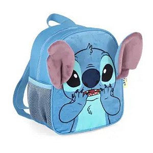 Lancheira Térmica Escolar Stitch Pelúcia Azul Luxcel