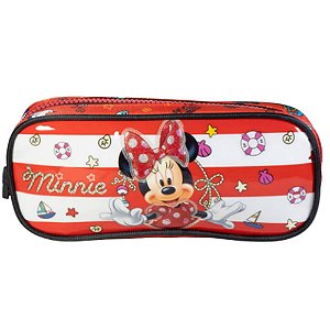 Estojo Simples Escolar Minnie X Vermelho Xeryus 14835