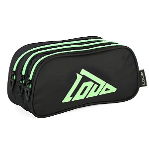 Estojo Escolar Triplo Gamer Loud Verde Luxcel