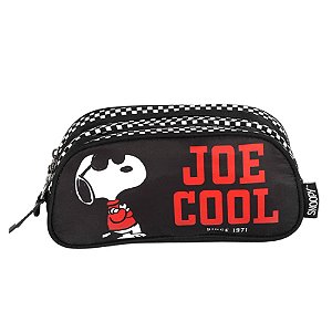 Estojo Triplo Snoopy Preto Luxcel