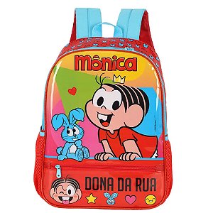 Mochila Turma Da Mônica Vermelha Mônica Luxcel