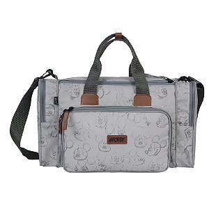 Sacola Maternidade Premium Mickey Cinza com Trocador Babygo