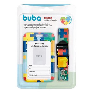 Crachá Autismo Cordão Autista Porta Crachá Pulseira Buba