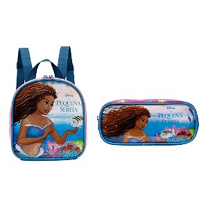 Kit Lancheira e Estojo Pequena Sereia