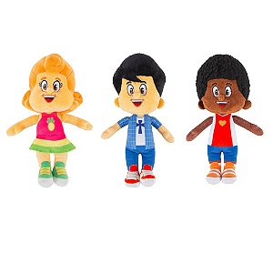 Kit Pelúcias 3 Palavrinhas Sarah, Davi e Miguel 20cm Yes Toys
