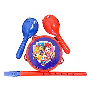 Kit Musical Maraca Flauta e Pandeiro Patrulha Canina YesToys