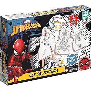 Nig Brinquedos Kit de Pintura Infantil com Cavalete Marvel Spider Man