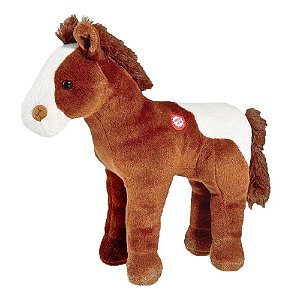 Cavalinho De Pelúcia Com Som Buba  Marrom