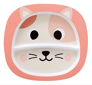 Pratinho Buba Zoo Infantil Estampado Gato