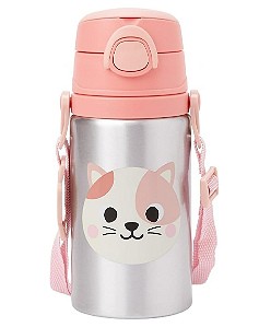 Garrafa De Aluminio Com Canudo Buba Gato