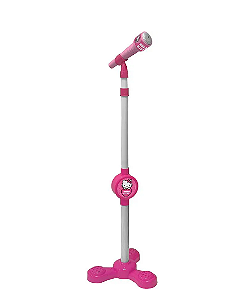Microfone com Pedestral Karaoke Hello Kitty