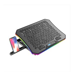 Base GAMER RGB para notebook c/ display digital FANs 70mm & 110mm NBC-600 C3TECH