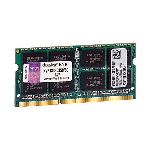 Memória 8GB DDR3L 1333Mhz KVR1333D3S9/8G Kingston Sodimm