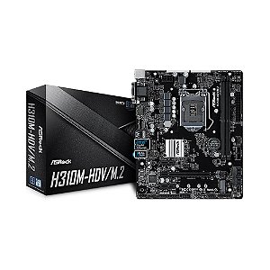 Placa Mãe DDR4 LGA1151 H310CM-HDV/M.2 ASRock