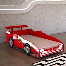 Cama Carro Corrida Infantil 100% Mdf:Vermelho