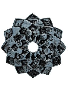 Prato Narguile Grande EBS Marfim/Preto