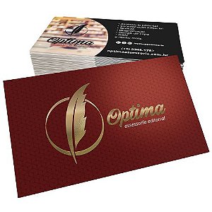 CARTÃO DE VISITA - LAMINAÇÃO SOFT E HOT STAMPING ( 500 unidades )
