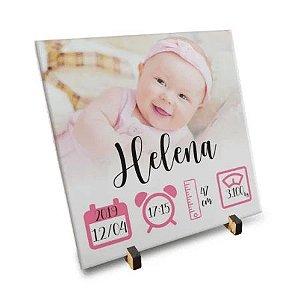 AZULEJO PERSONALIZADO C/ SUPORTE EM CERÂMICA BRANCA- 4x0 - Impressão Digital UV ( por unidade)