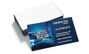 CARTÃO DE VISITA - 4X0 - COLORIDO SÓ FRENTE 250g ( 1000 unidades )