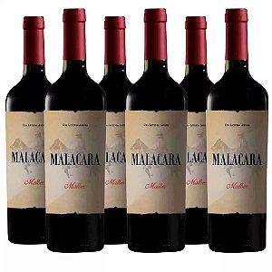 Caixa com 6 Malacara Malbec 750ml Vinho Tinto Argentino