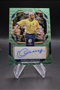 Marcio Amoroso - 2024 Panini Prizm CONMEBOL Copa America Signatures Green auto Brasil
