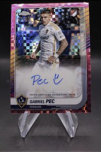 Gabriel Pec - 2025 Topps Chrome MLS Auto Refractor Pink X-Fractor /99 Vasco