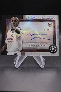 Roberto Carlos - 2020-21 Topps Museum Ruby Archival Autographs /25 Real Madrid