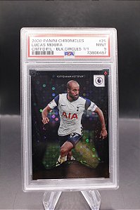 Lucas Moura - 2020-21 Chronicles Certified Premier League Black Circles 1/1 PSA 9