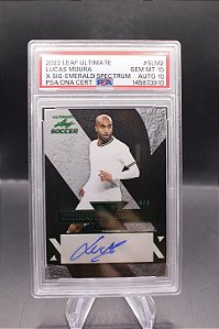 Lucas Moura - 2022 Leaf Ultimate X Signatures /6 PSA 10 AUTO 10