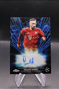 Franck Ribery - 2023-24 Topps Chrome Blue Black Lazer Auto /150 Bayern