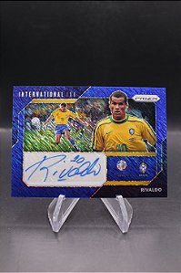 Rivaldo - 2024 Prizm Conmebol Copa America International Ink Auto Blue Shimmer Brasil