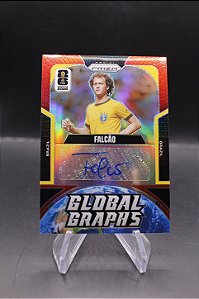 Falcao - 2026 Panini Prizm FIFA World Cup Global Graphs Auto Red /49 Brasil