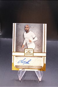 Lucas Moura - 2022 Leaf Ultimate Soccer Base Auto /12 Gold São Paulo