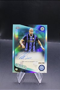 Adriano - 2025-26 Topps Chrome UEFA Aqua Auto /199 Inter Milan