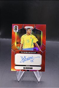 Kleberson - 2026 Panini Prizm World Cup Penmanship Red /49 Auto Brasil