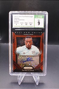 Patrice Evra - 2020-21 Panini Prizm Auto Red Signatures West Ham CSG 9