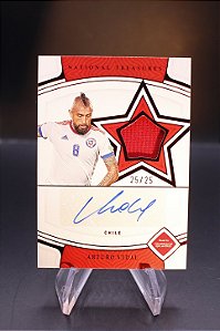Arturo Vidal - 2021-22 National Treasures World Cup Auto /25 Patch Chile