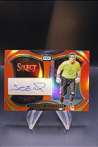 Julio Cesar - 2024-25 Panini Select FIFA Pitchside Signatures Red Auto Brasil