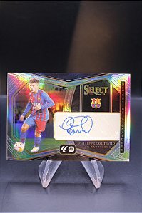 Philippe Coutinho - 2023-24 Panini Select Silver Prizm Auto Barcelona