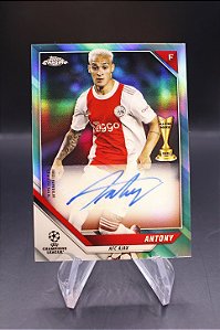 Antony - 2022 Topps Chrome Champions League Aqua Rc Auto /199 Ajax