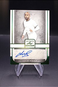 Lucas Moura - 2022 Leaf Ultimate Soccer Base Auto /8 Green São Paulo