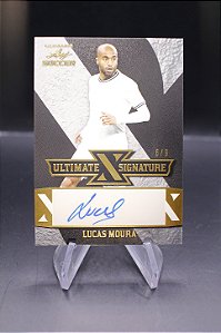 Lucas Moura - 2022 Leaf Ultimate Signature Auto Gold /9 São Paulo