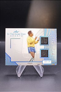 Pele - 2025 Leaf In The Game Used Dual Relic Gate Attraction /10 Brasil